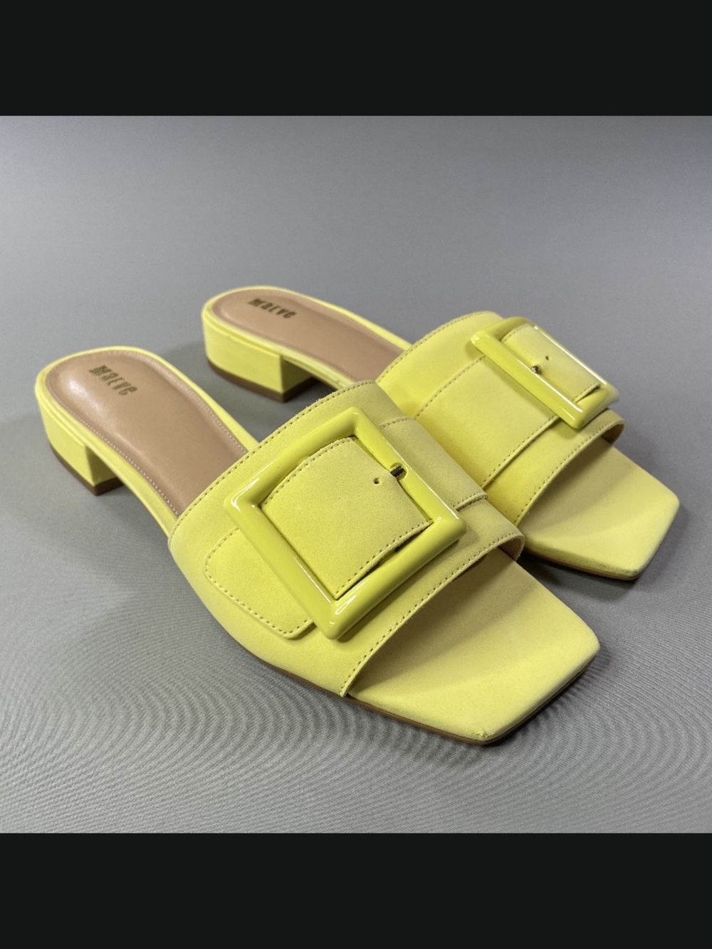 NEW Maeve Shoes Womens 41 10 10.5 yellow leather slide sandals buckle boho indie